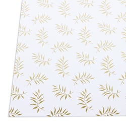 Lot de 5 feuilles foils motifs feuilles dorées - 30,5 x 30,5 cm -Créalia