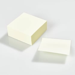 Cube de notes adhésives Cultura - jaune - 75 x 75 mm - 320 feuilles