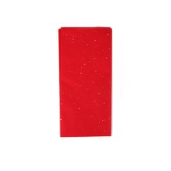 Papier de soie - 75 x 50 cm - Rouge pailleté - 4 feuilles - Créalia