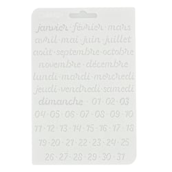 Pochoir mois et jours - Cultura