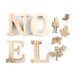Décoration mot Noël - Bois- Créalia