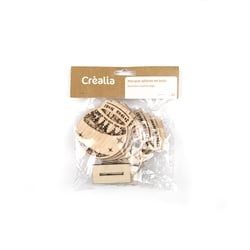 Porte-nom boule de Noël - bois - Créalia