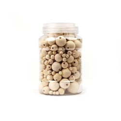 Perles en bois rondes x 350 - Créalia