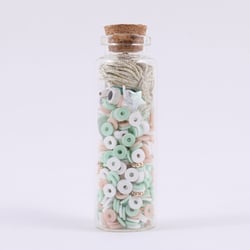 Mini kit perles heishi et pampilles - Vert d'eau – Créalia 