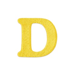 Patch lettre D thermocollant jaune - Créalia