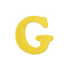 Patch lettre G thermocollant jaune - Créalia