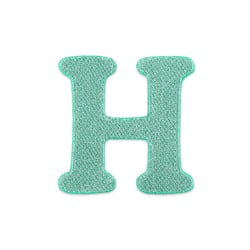 Patch lettre H thermocollant vert d'eau - Créalia