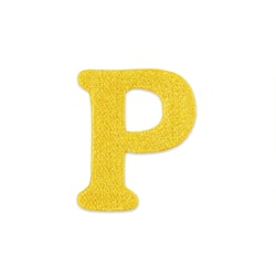 Patch lettre P thermocollant jaune - Créalia