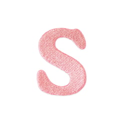 Patch lettre S thermocollant rose - Créalia