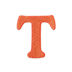 Patch lettre T thermocollant orange - Créalia