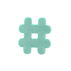 Patch symbole  # thermocollant vert d'eau - Créalia