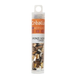 Perles Miyuki Tila - Tube 7 g - Bronze et crème - Créalia