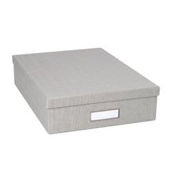 Boîte carton Grise 26 x 35 x 8,5 cm - Cultura