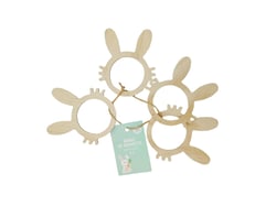 Rond de serviette oreille de lapin x 4 – 4 cm – Collection Pâques enfants – Créalia enfants