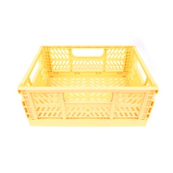 Caisse pliable - 29 x 21 cm – Jaune – Collection Pâques enfants – Créalia enfants