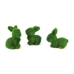 Lapin en gazon synthétique - 6,5 cm - collection Pâques - Créalia