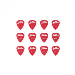 12 médiators nylon - 0,71mm - Rouge - Shiver