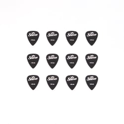 12 médiators nylon - 1,50mm - Noir - Shiver