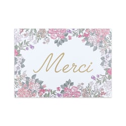 Carte de remerciements – Collection mariage x 6 - 15, 5  x 11 cm– Créalia