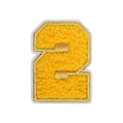 Patch thermocollant numéro 2 – 5 cm – Jaune - Créalia