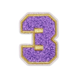 Patch thermocollant numéro 3 – Violet - Créalia