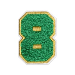 Patch thermocollant numéro 8 – 5 cm – Vert forêt - Créalia
