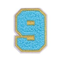 Patch thermocollant numéro 9 – turquoise - Créalia