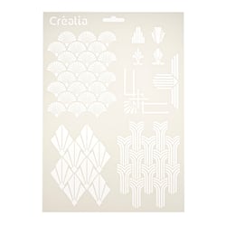 Pochoir rétro vintage – 15 x 40 cm – Créalia