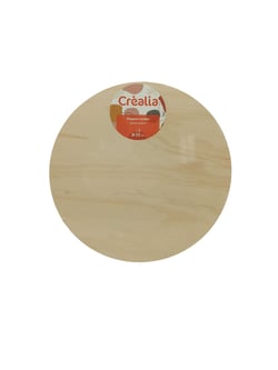 Plaques rondes bois x 3 - Ø 20 cm - Créalia