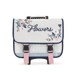 Cartable à roulettes Cultura - Vintage Flower - 2 compartiments