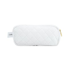 Trousse rectangulaire 2 compartiments Cultura - Velours bleu vert