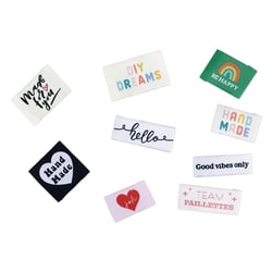 Étiquettes à coudre - Polyester - 9 pièces - Créalia