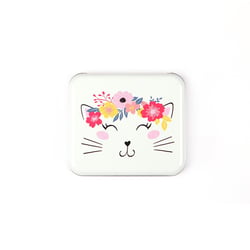 Boite en métal - Cat & Flower - Cultura