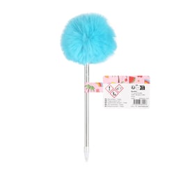 Stylo pompon - Bleu - Happy - Cultura