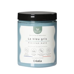 Peinture biosourcée multisupport 300ml - Bleu gris - Finition mate - Créalia