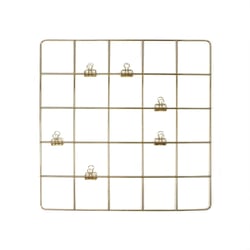 Grille pêle-mêle - 50 x 50 cm - Doré - Cultura