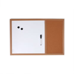 Tableau blanc magnétique et liège - 60 x 40 cm - Cultura