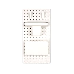 Panneau perforé - 54 x 27 cm - Blanc - Cultura