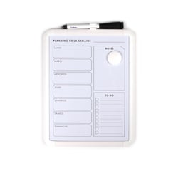 Tableau blanc magnétique - Planner semainier - 21,6 x 27,9 cm - Cultura