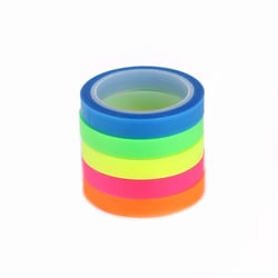 Rubans surligneurs transparents x5 - 5 m x 3,5 cm - Cultura