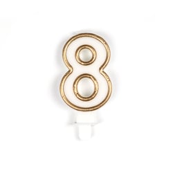 Bougie contour doré 8 - Créalia