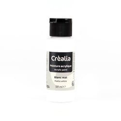 Flacon de peinture acrylique Créalia - 59 ml - Blanc mat