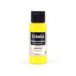 Flacon de peinture acrylique Créalia - 59 ml - Jaune clair mat