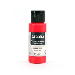 Flacon de peinture acrylique Créalia - 59 ml - Rouge mat