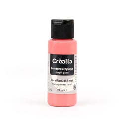 Flacon de peinture acrylique Créalia - 59 ml - Corail poudre mat