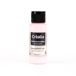 Flacon de peinture acrylique Créalia - 59 ml - Rose poudré mat