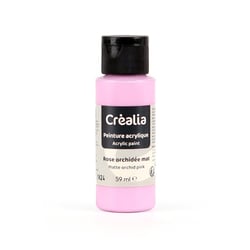 Flacon de peinture acrylique Créalia - 59 ml - Rose orchidée mat