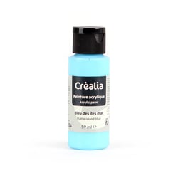 Flacon de peinture acrylique Créalia - 59 ml - Bleu des îles mat