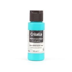 Flacon de peinture acrylique Créalia - 59 ml - Bleu émeraude mat