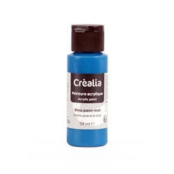 Flacon de peinture acrylique Créalia - 59 ml - Bleu paon mat